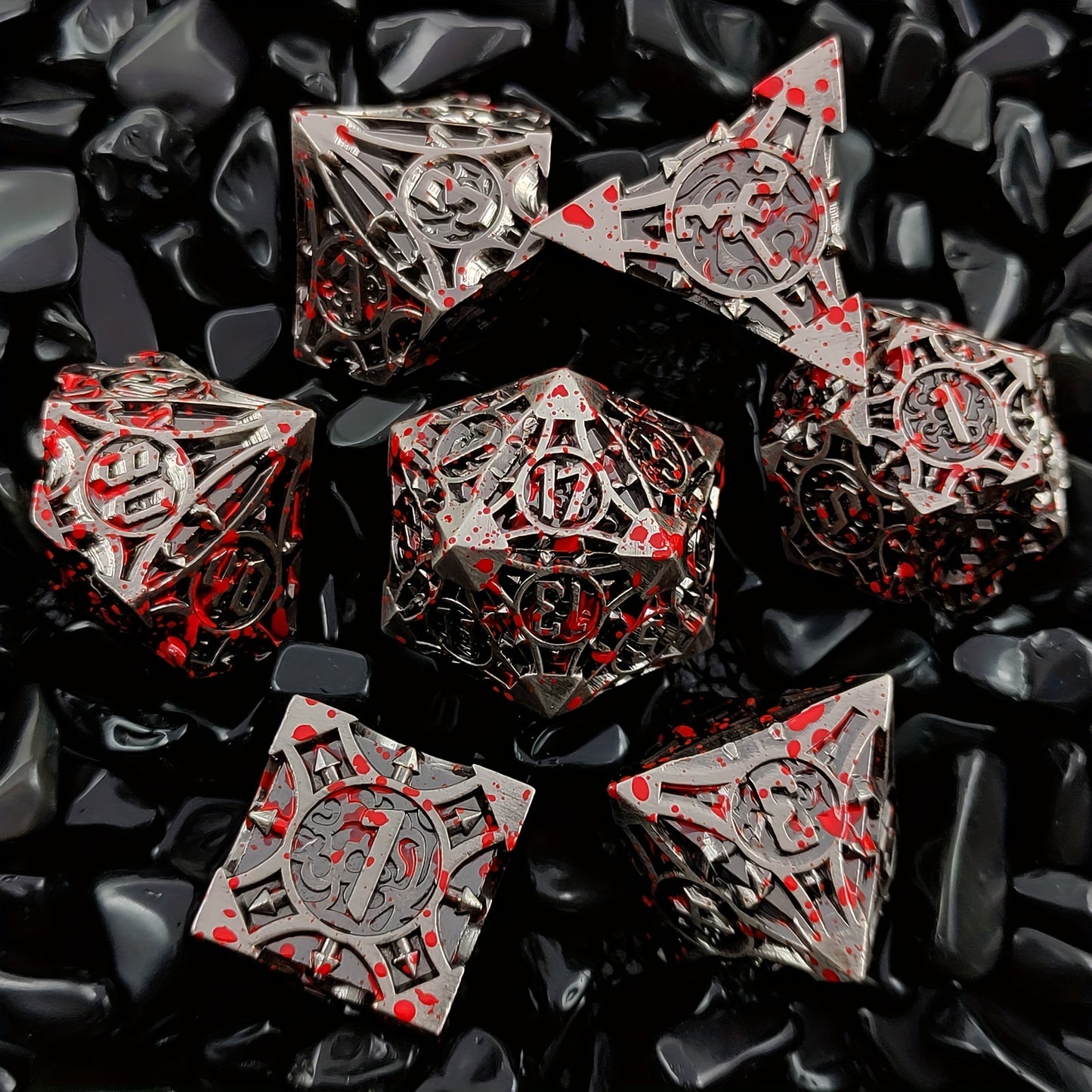 Ultimate RPG Experience: 7-Piece Stylish Metal Dice Set - Precision & Durability for Tabletop Games | Perfect Gamer Gift