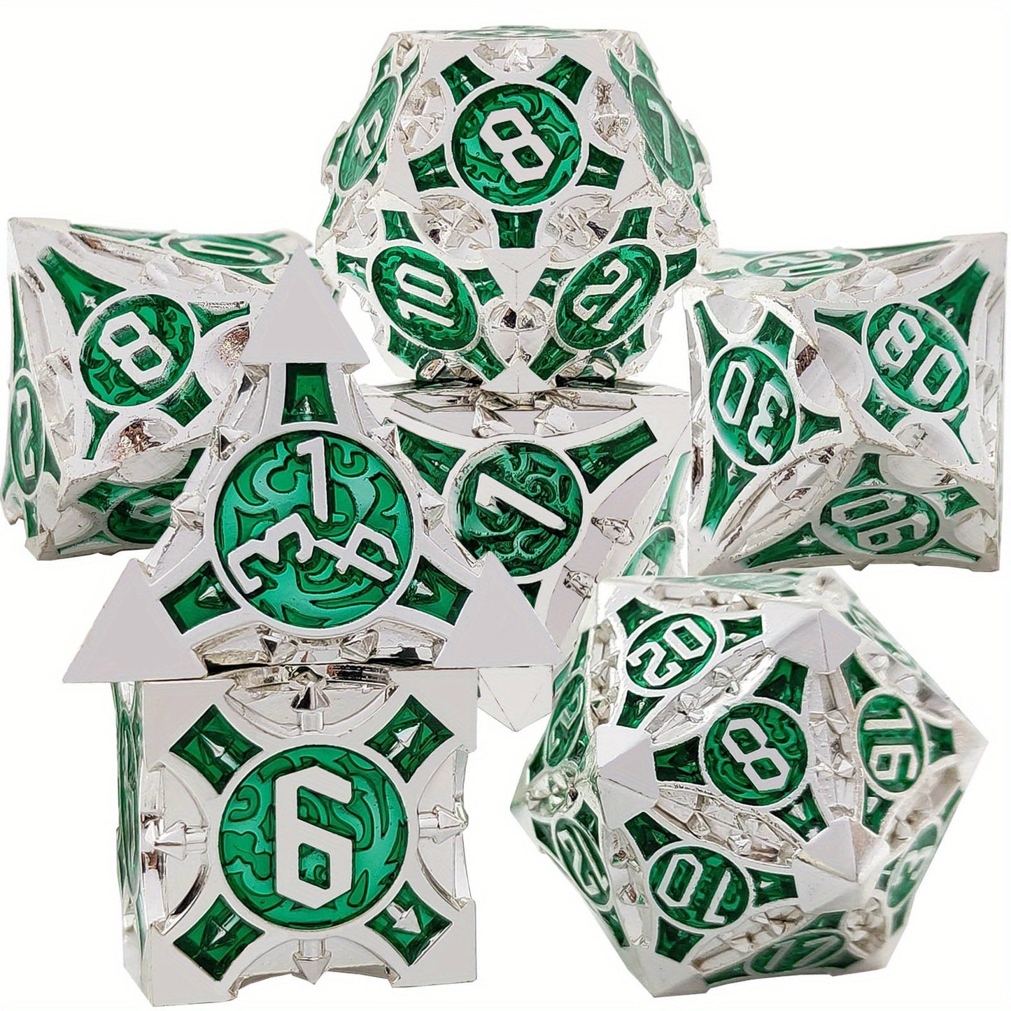 Ultimate RPG Experience: 7-Piece Stylish Metal Dice Set - Precision & Durability for Tabletop Games | Perfect Gamer Gift