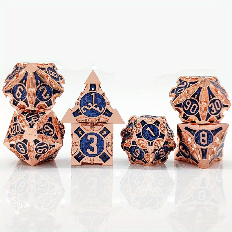 Ultimate RPG Experience: 7-Piece Stylish Metal Dice Set - Precision & Durability for Tabletop Games | Perfect Gamer Gift