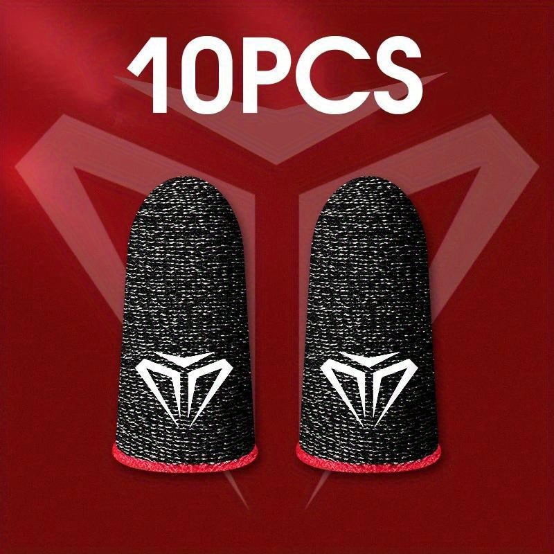 10pcs Mobile Game Fingertip Gloves For PUBG Gamer Sweatproof Anti-slip Touch Screen Finger Sleeve Breathable Gaming Finger Cover