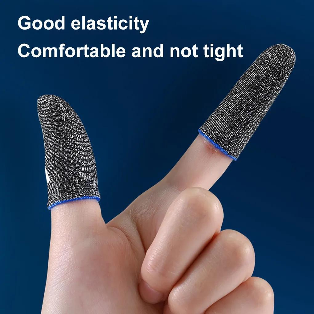10pcs Mobile Game Fingertip Gloves For PUBG Gamer Sweatproof Anti-slip Touch Screen Finger Sleeve Breathable Gaming Finger Cover