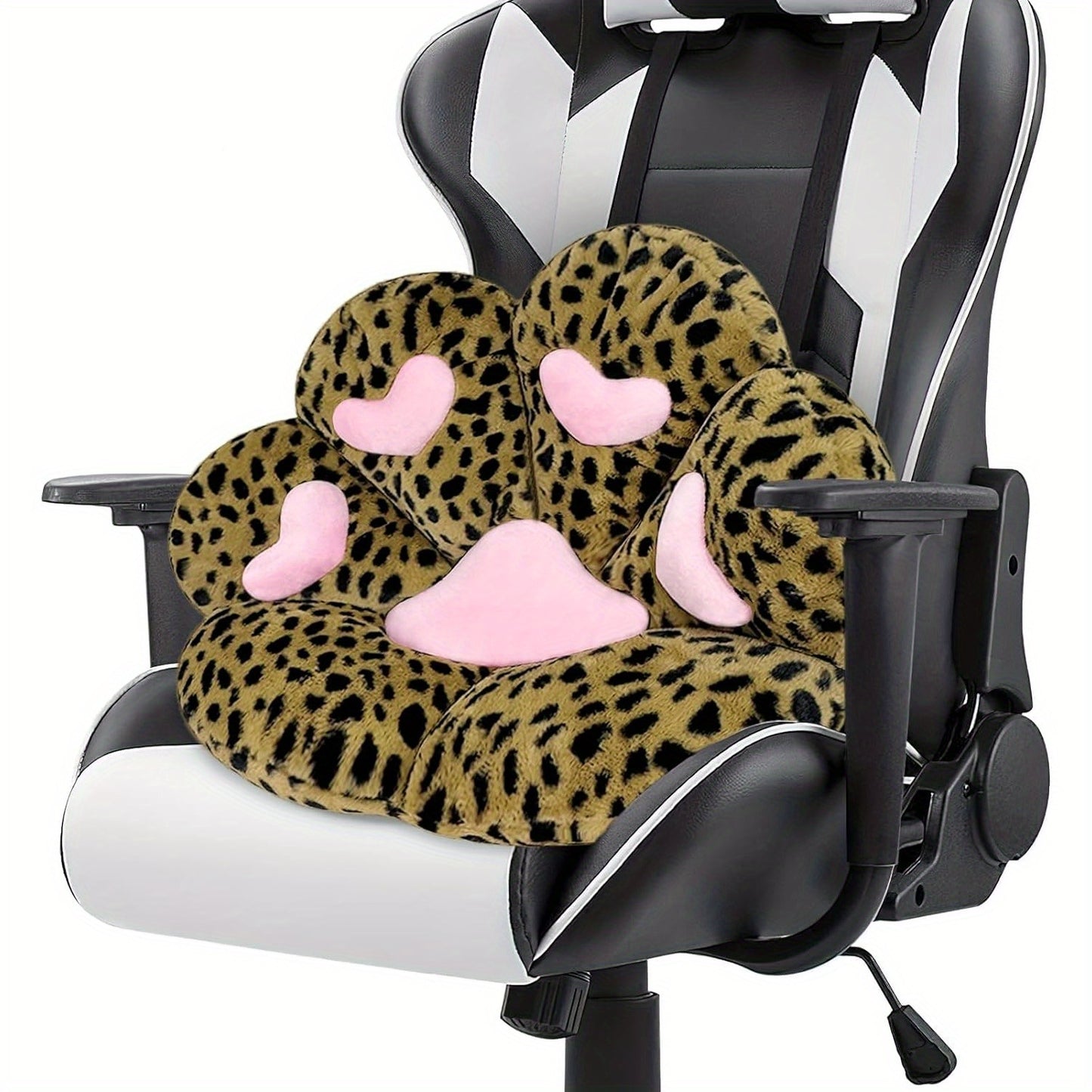 Cat Paw Cushion Chair Comfy Kawaii Shape Lazy Plush Pillow for Gamer Chair 28"x 24" Cozy Floor Cute Seat Kawaii for Girl Worker Gift, Dining Room Bedroom Decorate Black