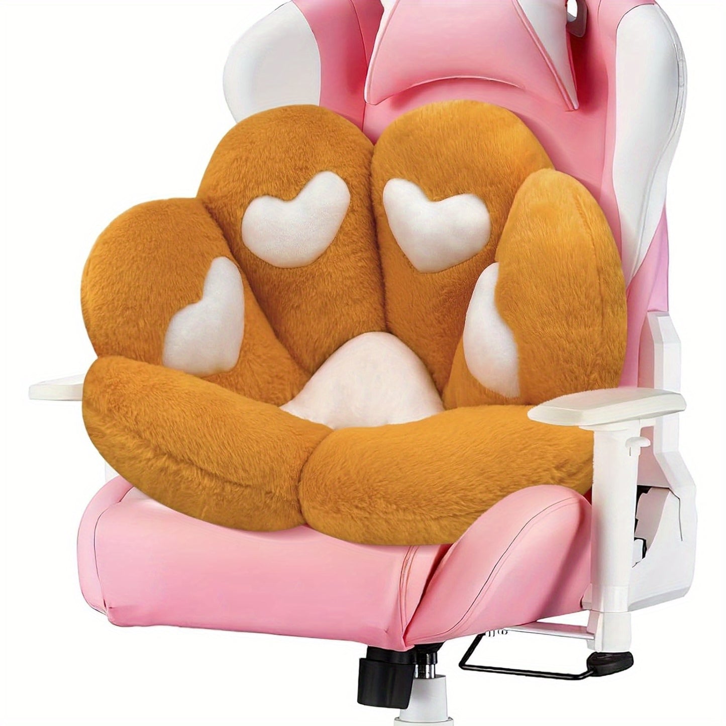 Cat Paw Cushion Chair Comfy Kawaii Shape Lazy Plush Pillow for Gamer Chair 28"x 24" Cozy Floor Cute Seat Kawaii for Girl Worker Gift, Dining Room Bedroom Decorate Black