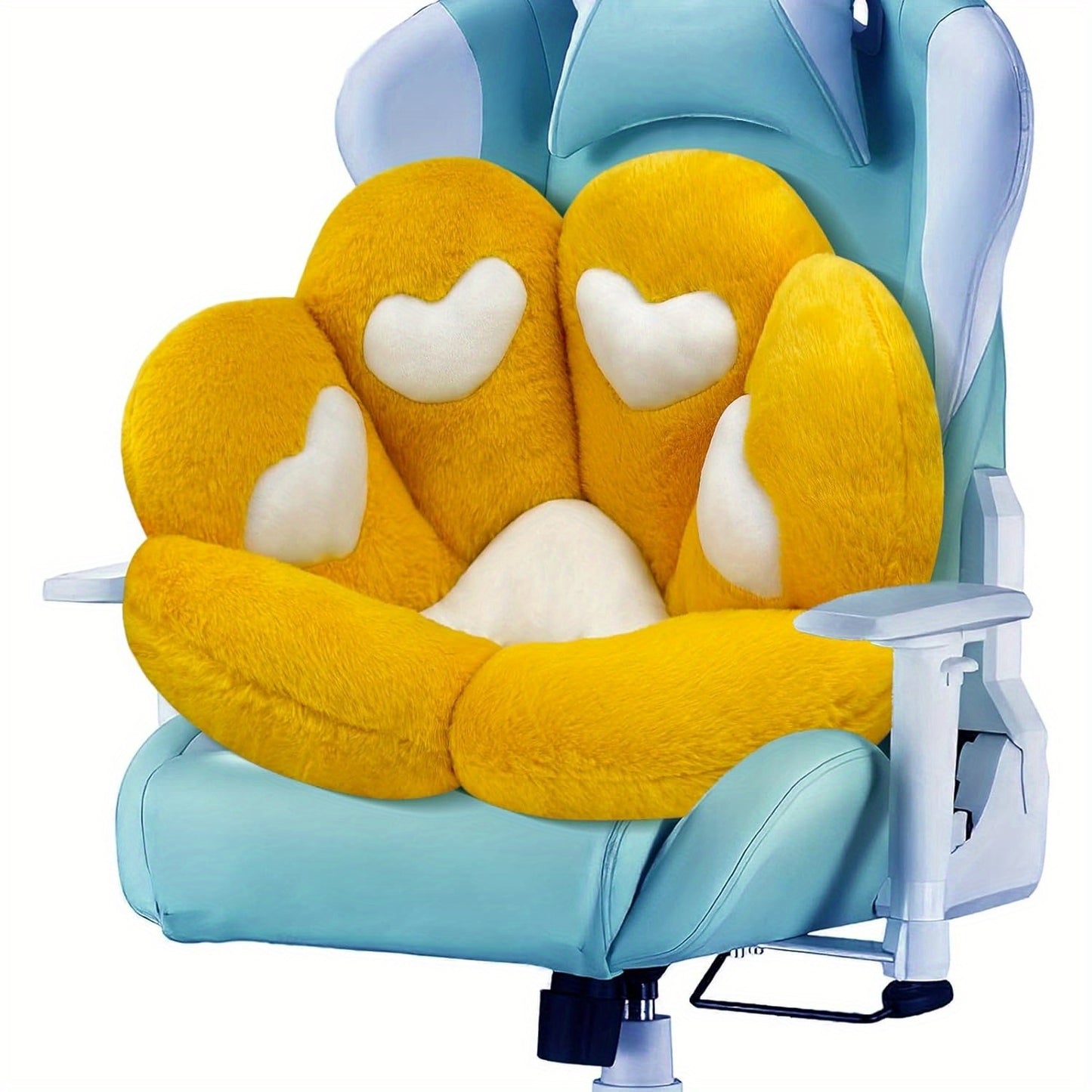 Cat Paw Cushion Chair Comfy Kawaii Shape Lazy Plush Pillow for Gamer Chair 28"x 24" Cozy Floor Cute Seat Kawaii for Girl Worker Gift, Dining Room Bedroom Decorate Black