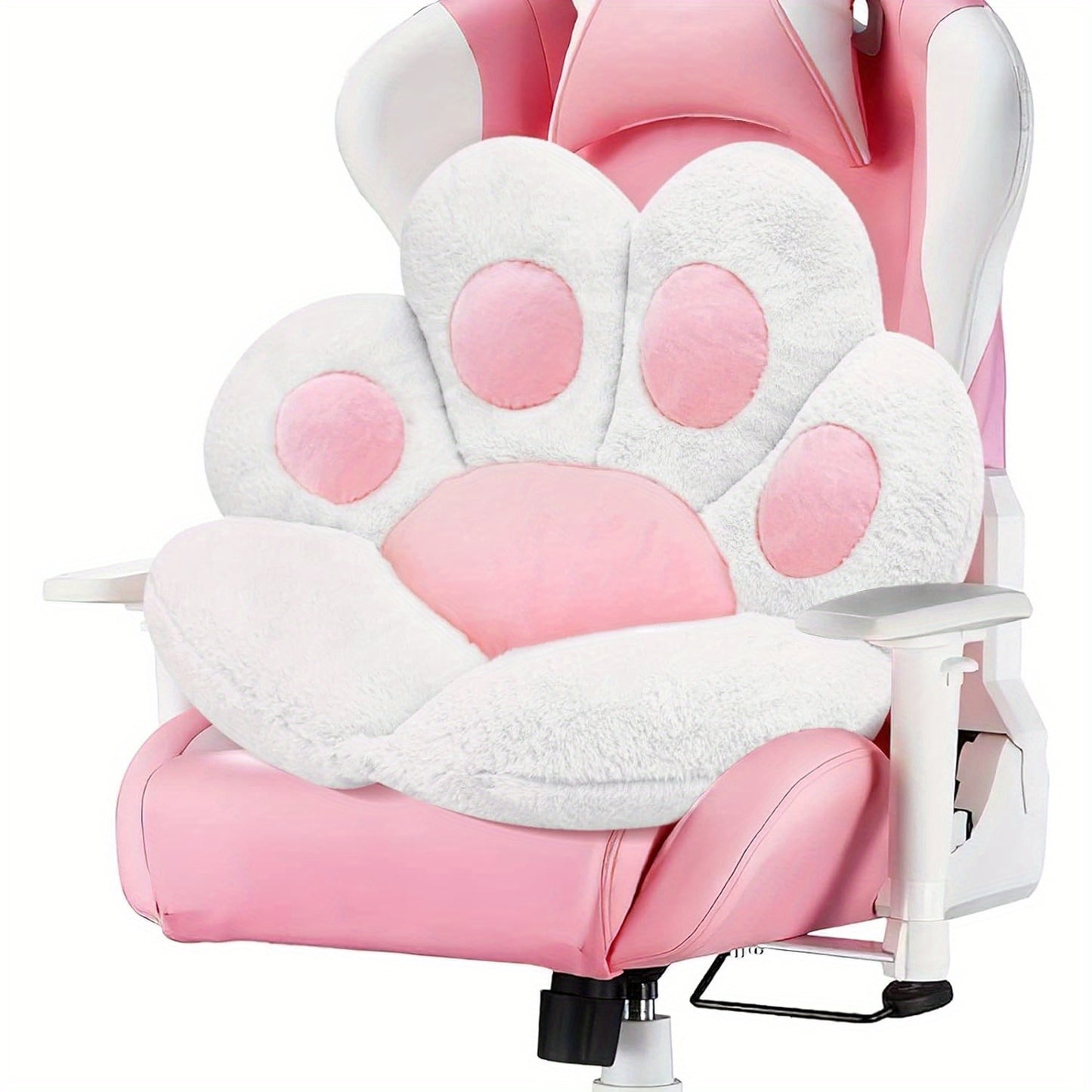 Cat Paw Cushion Chair Comfy Kawaii Shape Lazy Plush Pillow for Gamer Chair 28"x 24" Cozy Floor Cute Seat Kawaii for Girl Worker Gift, Dining Room Bedroom Decorate Black
