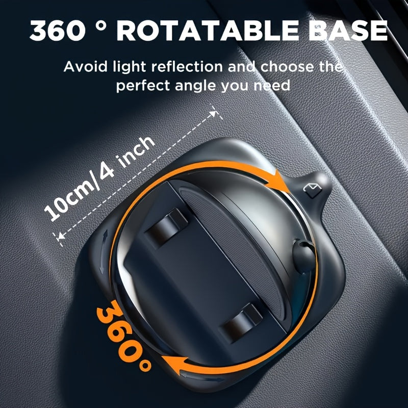 JOYROOM Car Phone Holder Mount - Rotatable Adjustable Dashboard/Dashboard///-Free, Non-Slip & ABS, Waterproof & Heat-Resistant, Spring-Loaded Grip, One-Touch Operation for iPhone/Samsung/Smartphones
