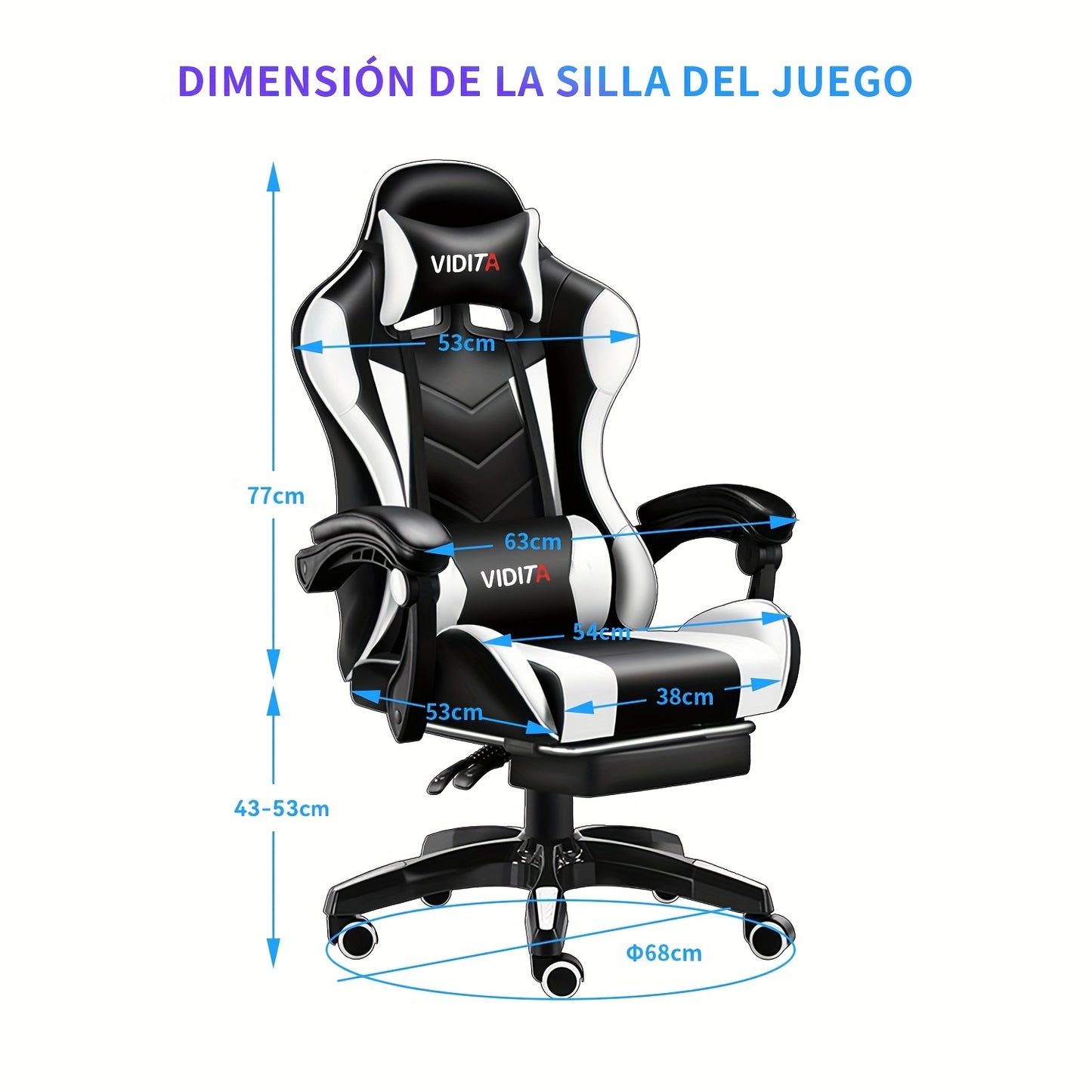Ergonomic Gaming Chair for Adults and Teens - Racing Style PC Office Chair with Lumbar Support