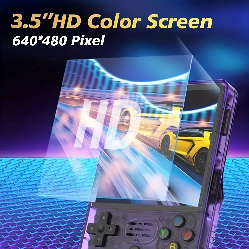R36S Retro Game Controller Handheld - Portable Gaming Console with 3.5" IPS Screen, 64GB Internal Storage, USB-C Charging, Linux OS - Compatible with 20+ Emulators for NES,, GBA, PSP, PS1, N64, Game Boy - Ideal Gift for Gamer