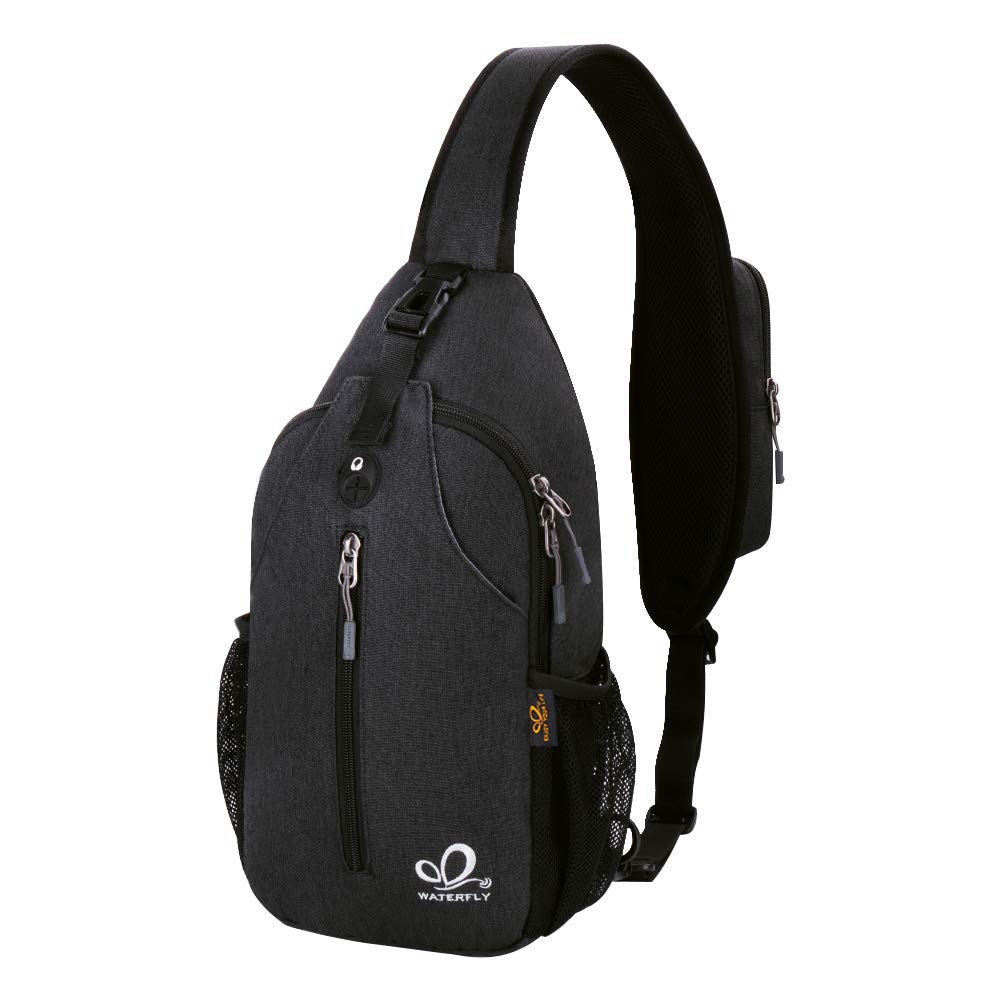 WATERFLY - Mochila cruzada tipo bandolera para viajar y hacer senderismo, bolsa de pecho
