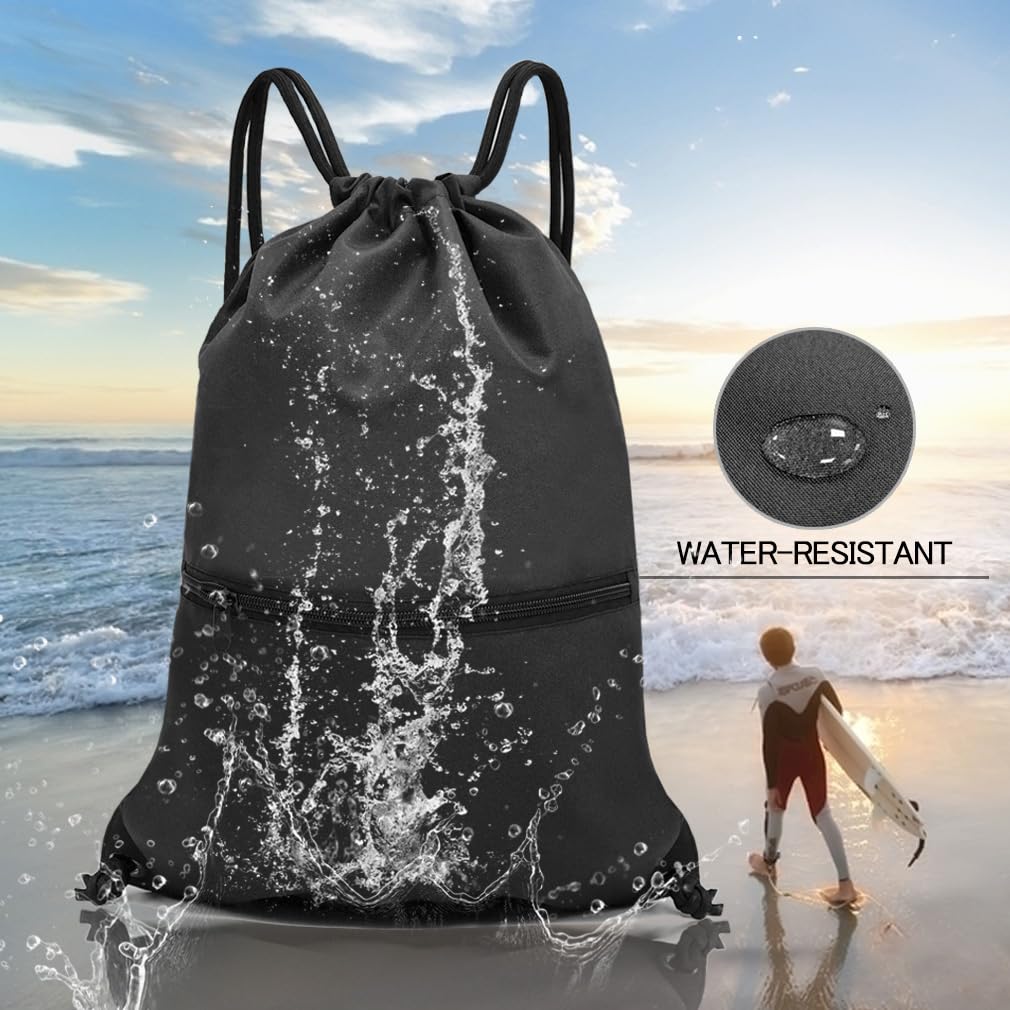 HOLYLUCK - Mochila, bolsa deportiva con cordón ajustable para gimnasio