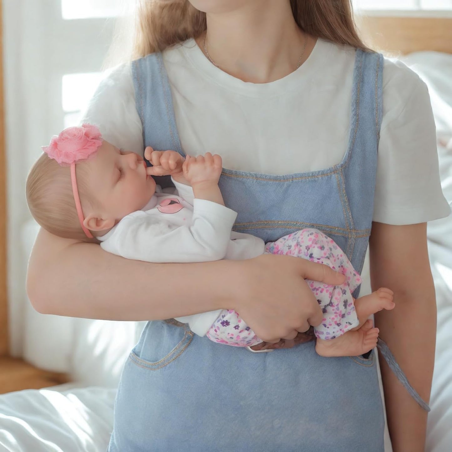 JIZHI - Muñecas Reborn de cuerpo de vinilo de 17 pulgadas lavable y realista con ropa y accesorios de juguete para niños de más de 3 años