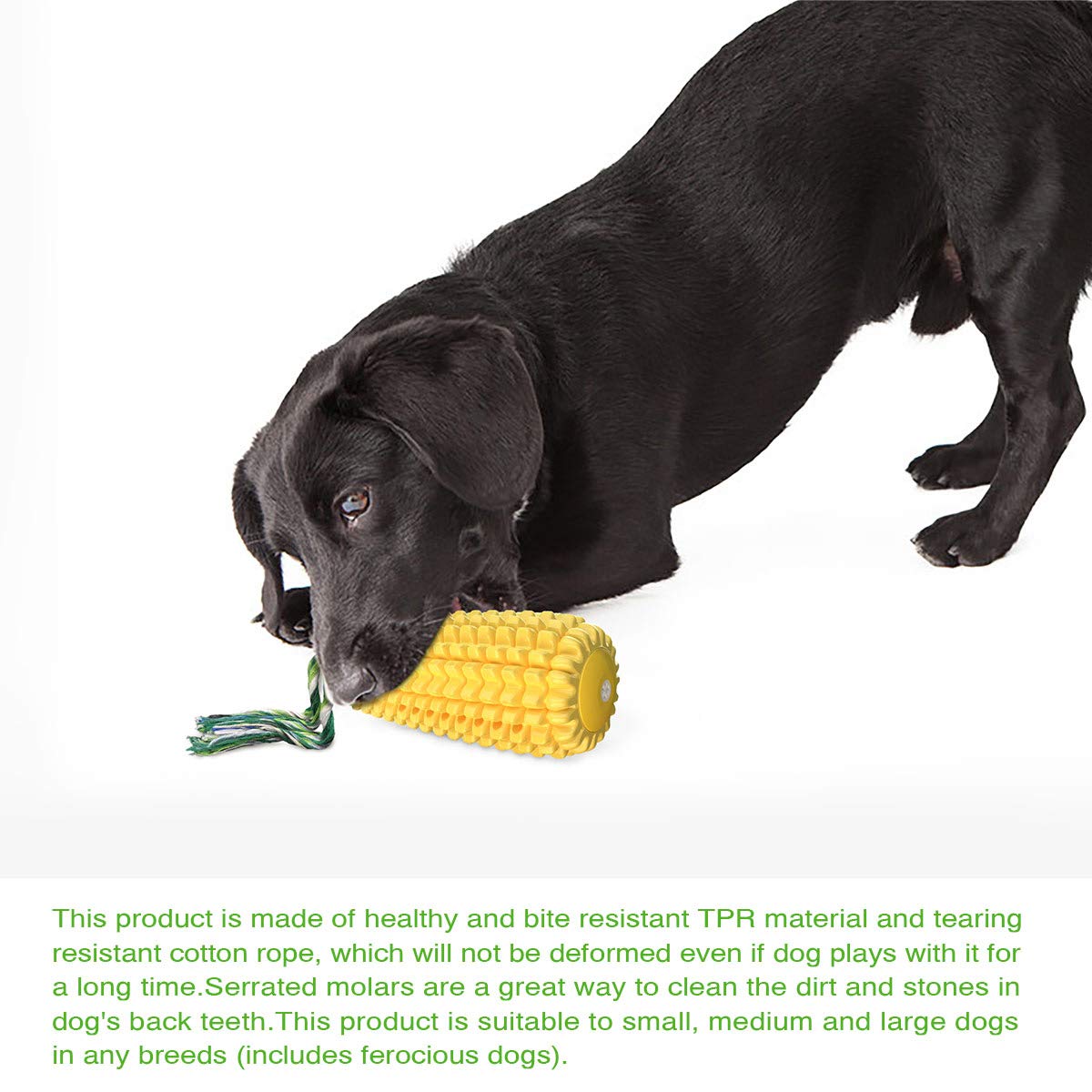 Carllg Dog Chew Toys for Aggressive Chewers, Indestructible Tough Durable Squeaky Interactive Dog Toys, Puppy Teeth Chew Corn Stick Toy for Small Medium Large Breed
