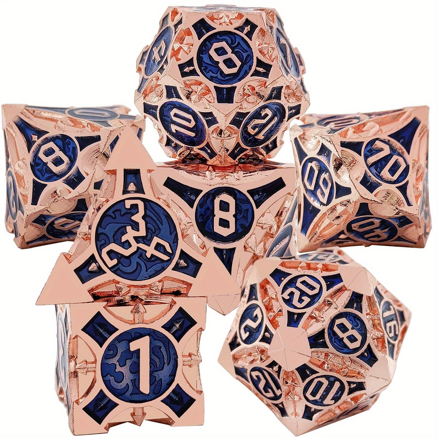 Ultimate RPG Experience: 7-Piece Stylish Metal Dice Set - Precision & Durability for Tabletop Games | Perfect Gamer Gift