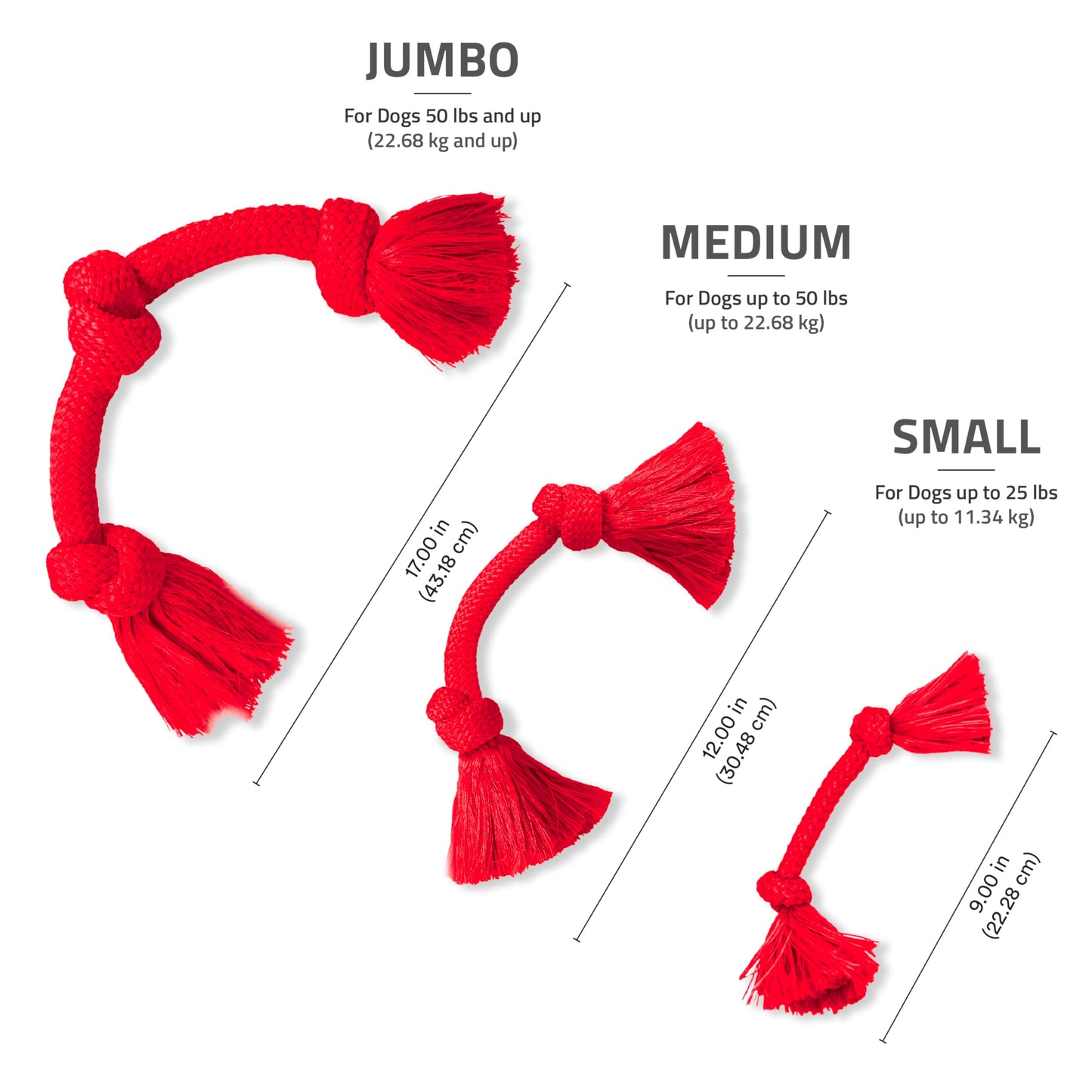 Playology Rope Toys for Dogs | Tug of War Dog Toy for Aggressive Chewers | Beef Scented Dog Toys | Jumbo Rope Toy for Interactive Play