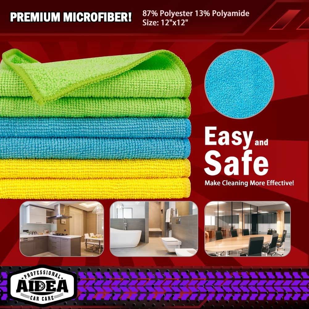AIDEA Paño de limpieza de microfibra, 50 unidades