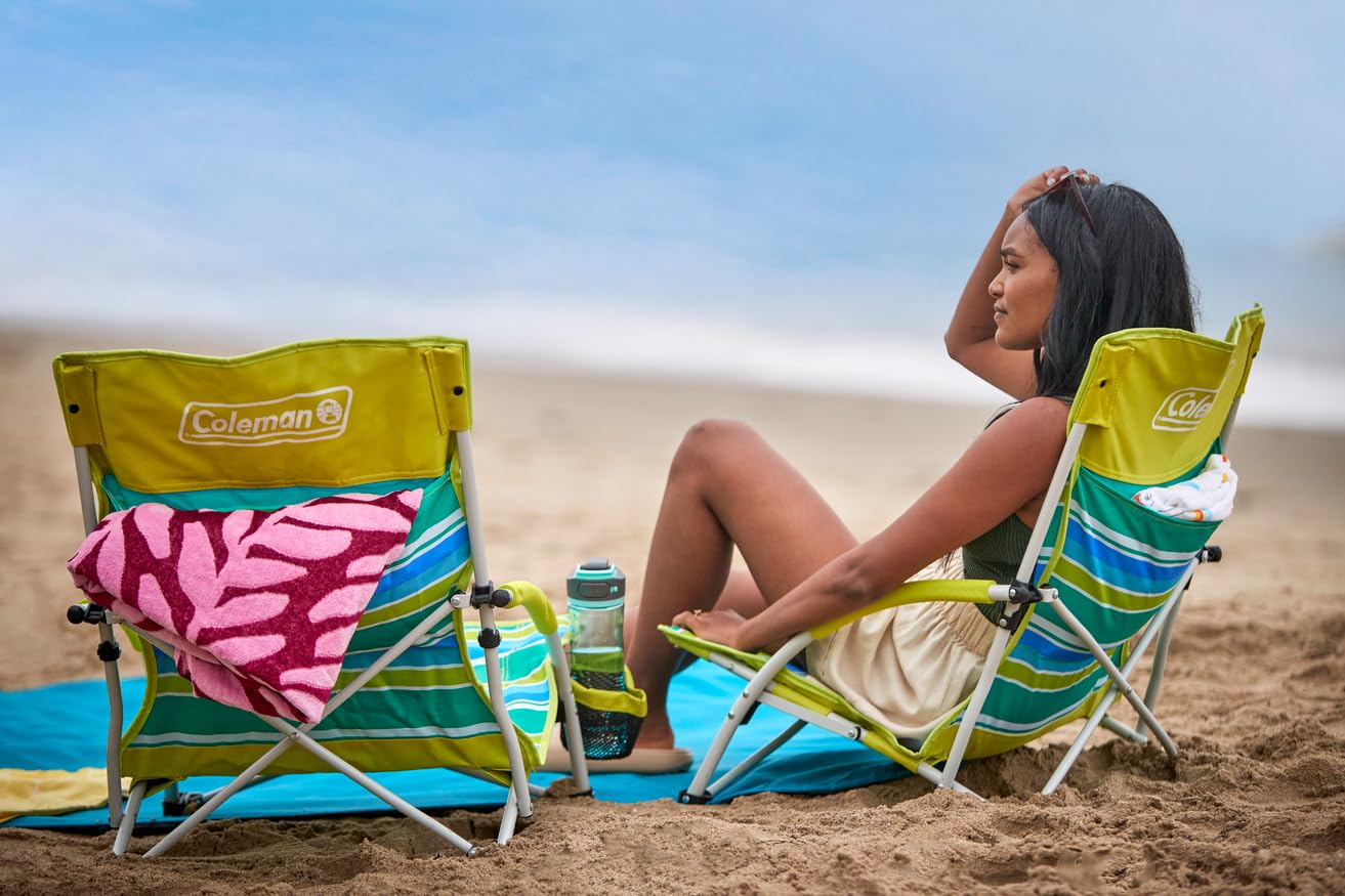 Silla de playa ligera Coleman Utopia Breeze con portavasos