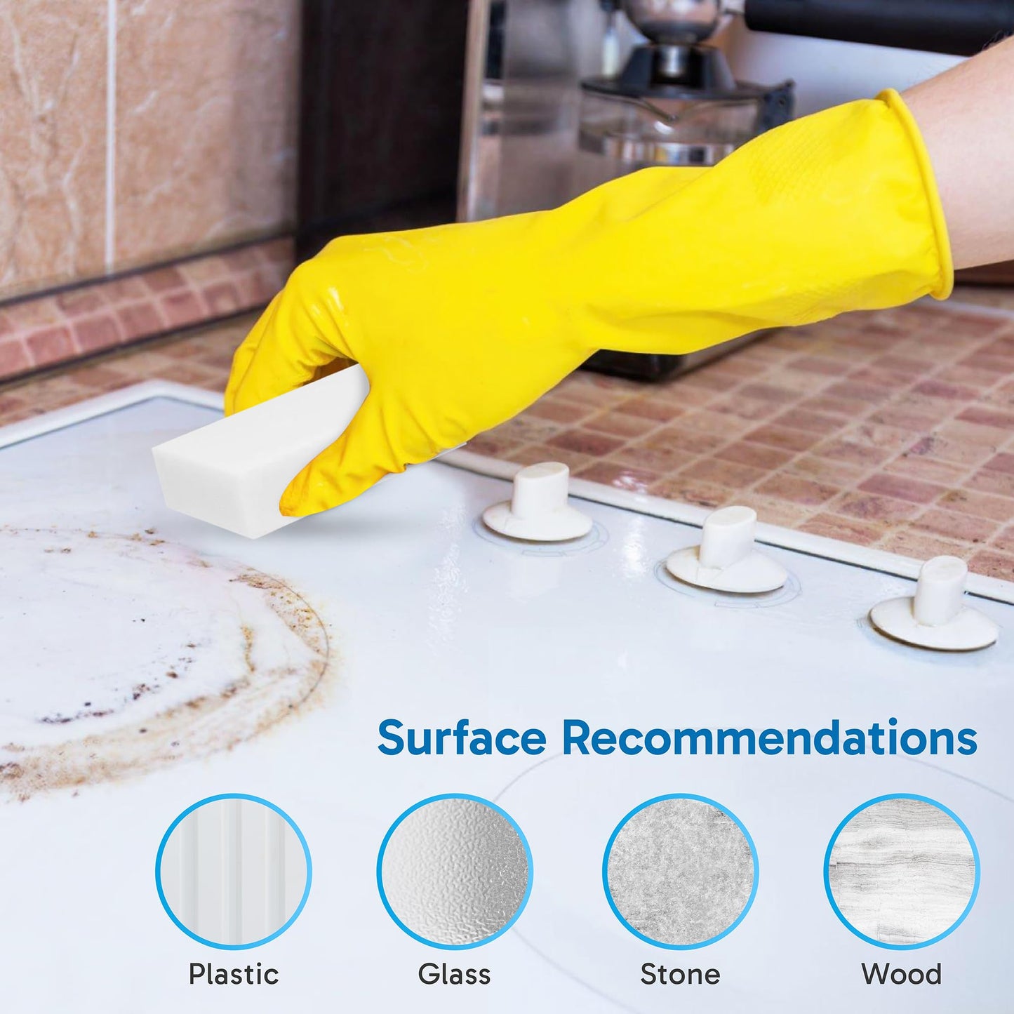 20 Esponjas mágicas de limpieza extra grandes. Gruesas, de espuma de melamina, muy fuertes. Se pueden utilizar en baño, cocina, piso, inodoro, rodapié y pared