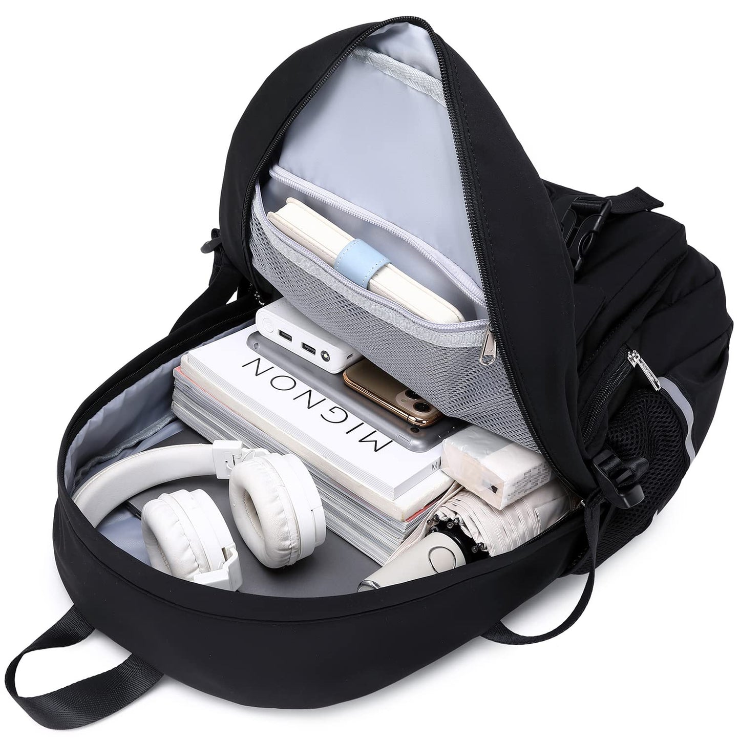 abshoo Mochila para laptop para estudiantes grandes, para mujeres universitarias, secundaria, adolescentes, niñas, mochila de viaje, Negro -, Grande, Mochilas Daypack