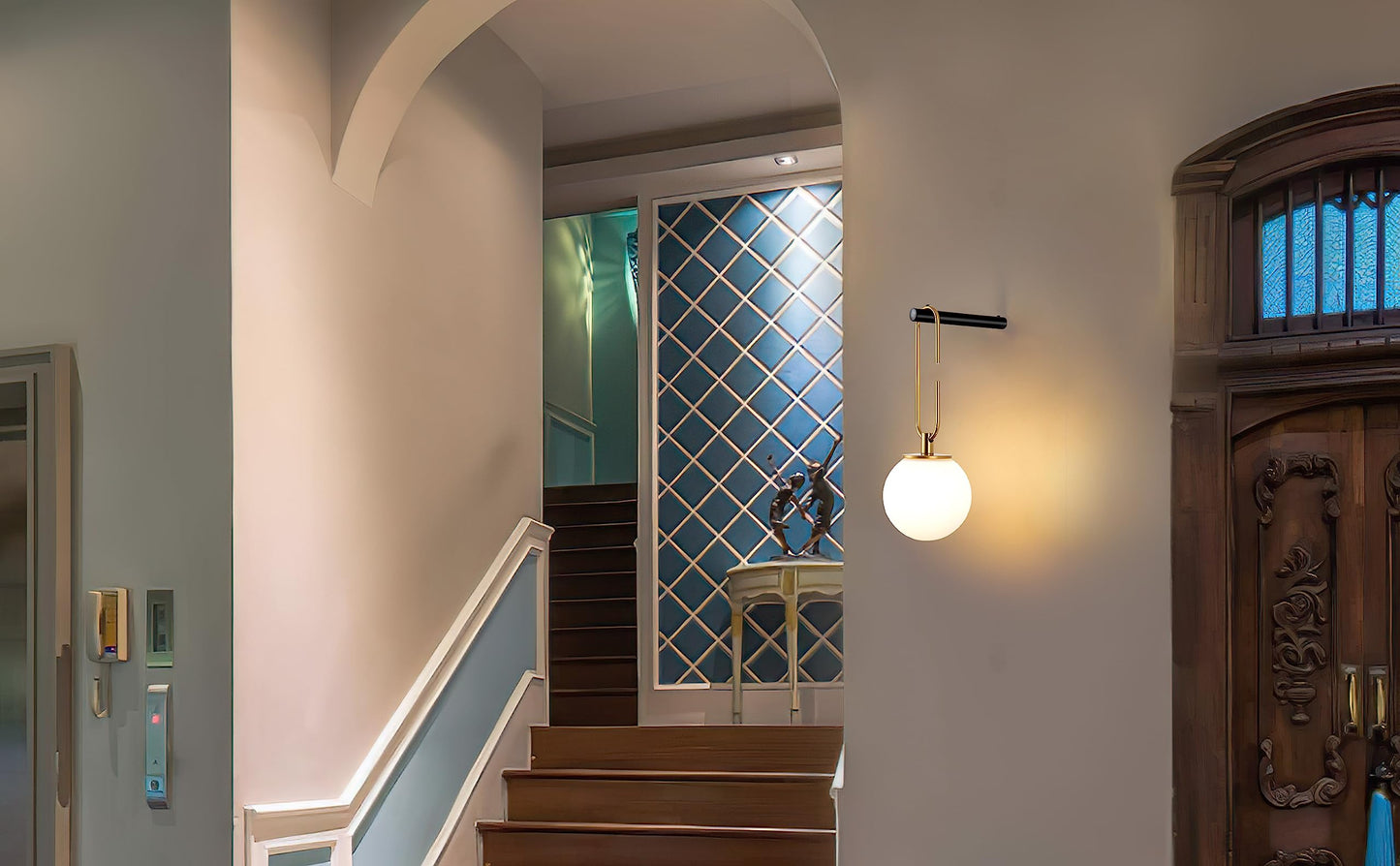 uego de 2 apliques de pared que funcionan con baterías, regulables, funciona con control remoto, lámpara de pared interior sin cableado para dormitorio, moderna de mediados de siglo