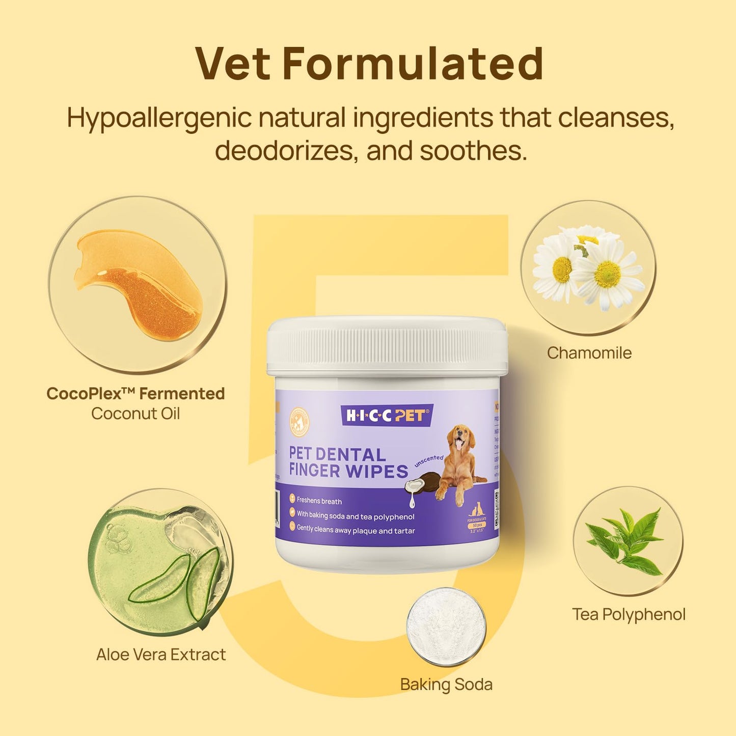 HICC PET Toallitas de limpieza de dientes para perros y gatos, elimina el mal aliento eliminando la placa y la acumulación de sarro, cepillo de dientes de dedo de perro, cepillo de dientes desechable