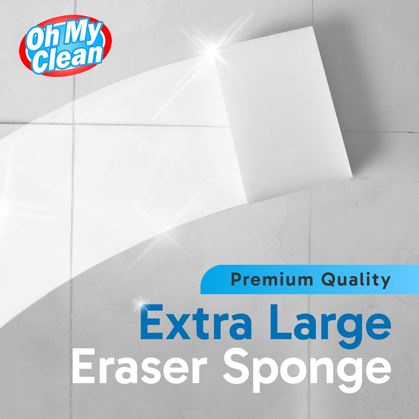 20 Esponjas mágicas de limpieza extra grandes. Gruesas, de espuma de melamina, muy fuertes. Se pueden utilizar en baño, cocina, piso, inodoro, rodapié y pared