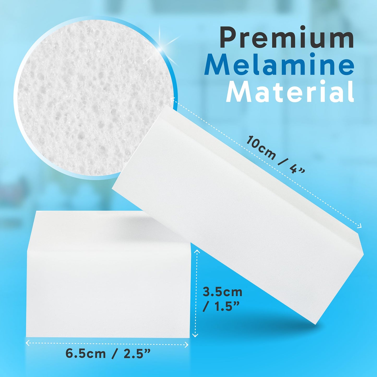 20 Esponjas mágicas de limpieza extra grandes. Gruesas, de espuma de melamina, muy fuertes. Se pueden utilizar en baño, cocina, piso, inodoro, rodapié y pared