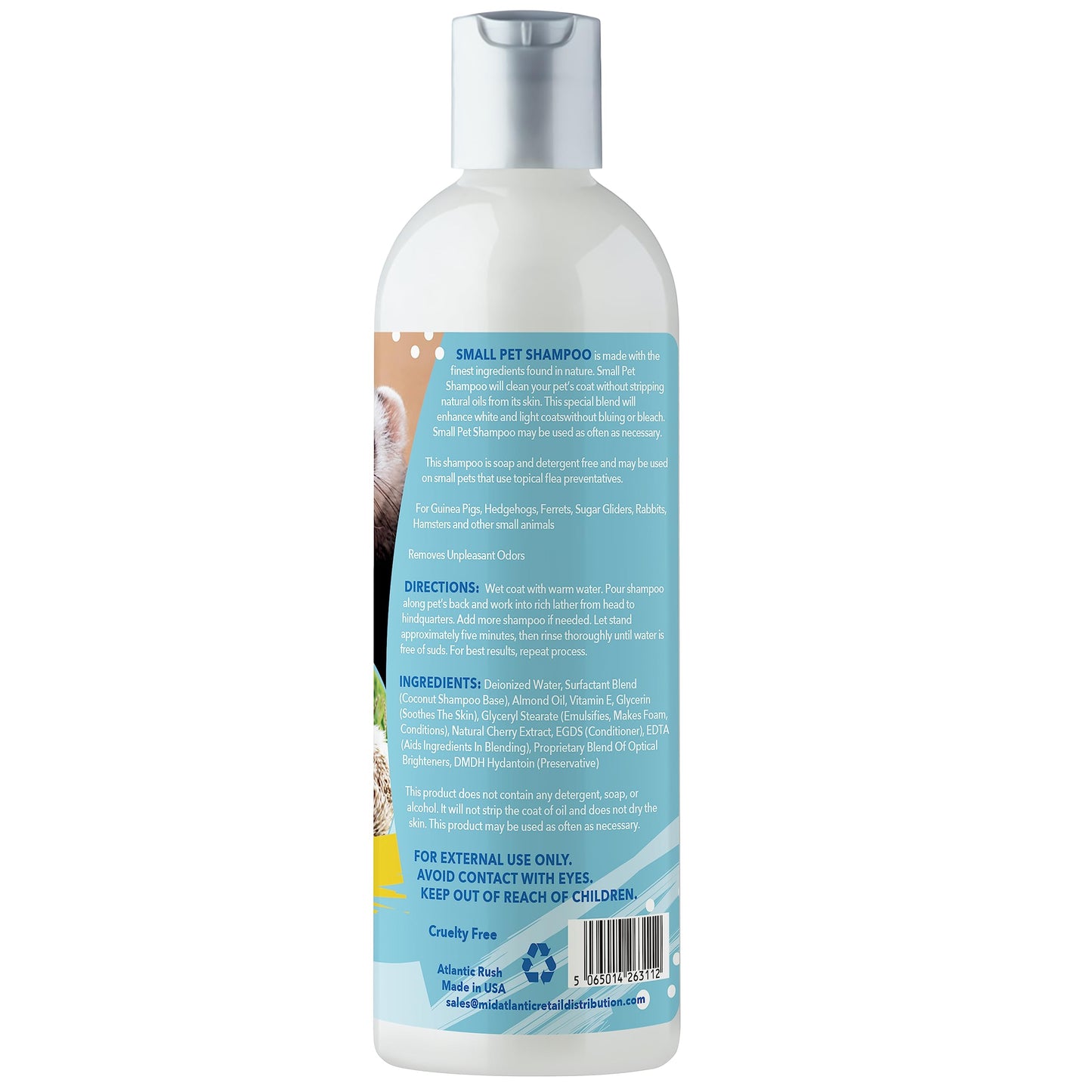 Critter Shampoo for Small Pets -Small Animal Fragrance & Detergent Free Shampoo - Sensitive Skin Shampoo for Ferrets, Guinea Pigs, Rabbits, Hedgehogs, Hamsters & Sugar Gliders (8 oz Fragrance Free)