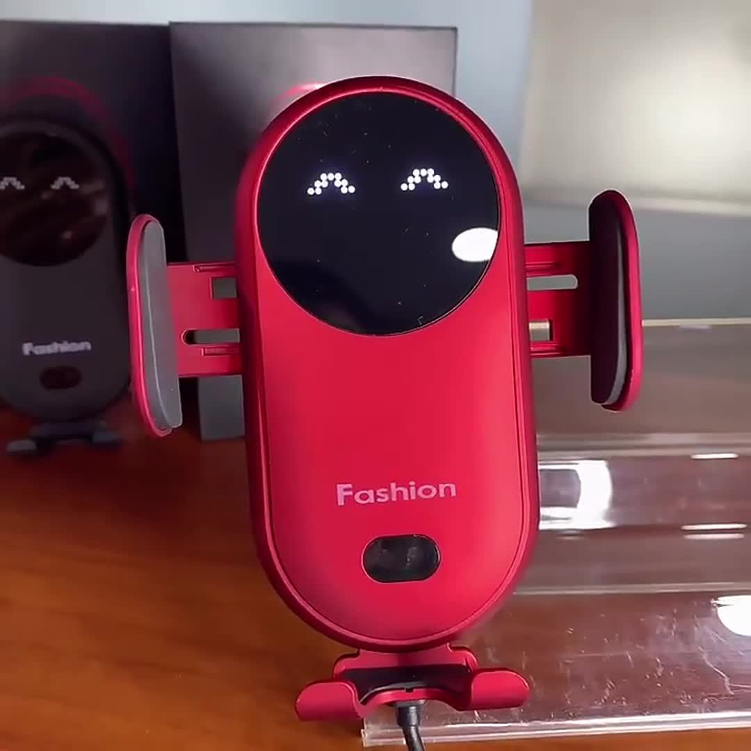 Fast Charging Wireless Car Charger - Automatic Clamping Phone Holder with Car Air Outlet Bracket