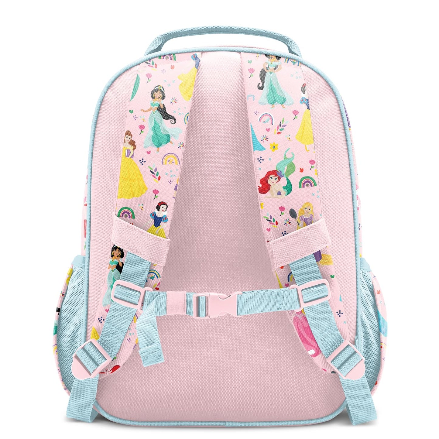 Simple Modern Mochila mediana de Disney para niños y niñas escolares | Mochila infantil de jardín de infantes | Colección Fletcher | Niños - 15 pulgadas de alto | Arcoiris princesa
