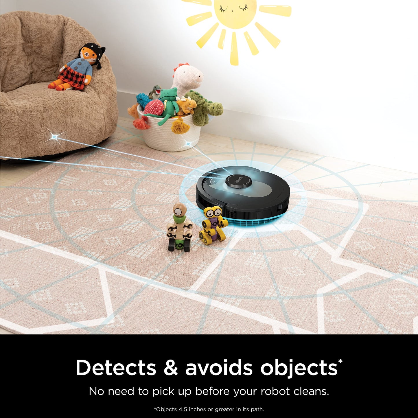 Aspiradora robot Shark AV2501AE con IA, base autovaciable con filtro HEPA XL, sin bolsa, capacidad de 60 días, navegación LIDAR, ideal para pelo de mascotas, compatible con Alexa, con conexión Wi-Fi, para alfombras y suelos duros, color negro