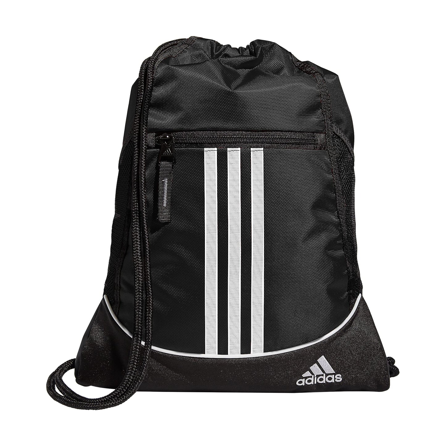 adidas Alliance Mochila con cordón para gimnasio, color azul marino, talla única, Negro -