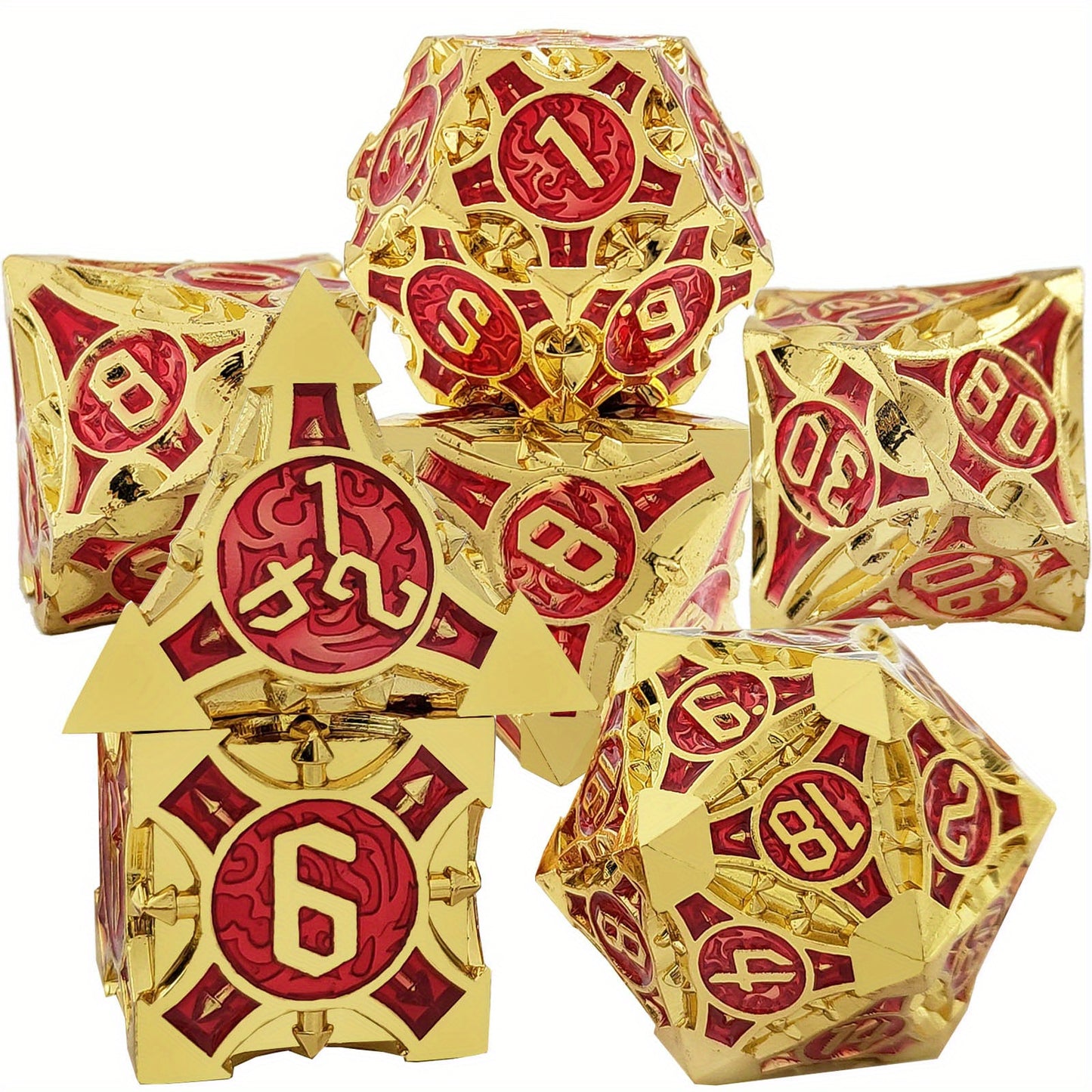 Ultimate RPG Experience: 7-Piece Stylish Metal Dice Set - Precision & Durability for Tabletop Games | Perfect Gamer Gift