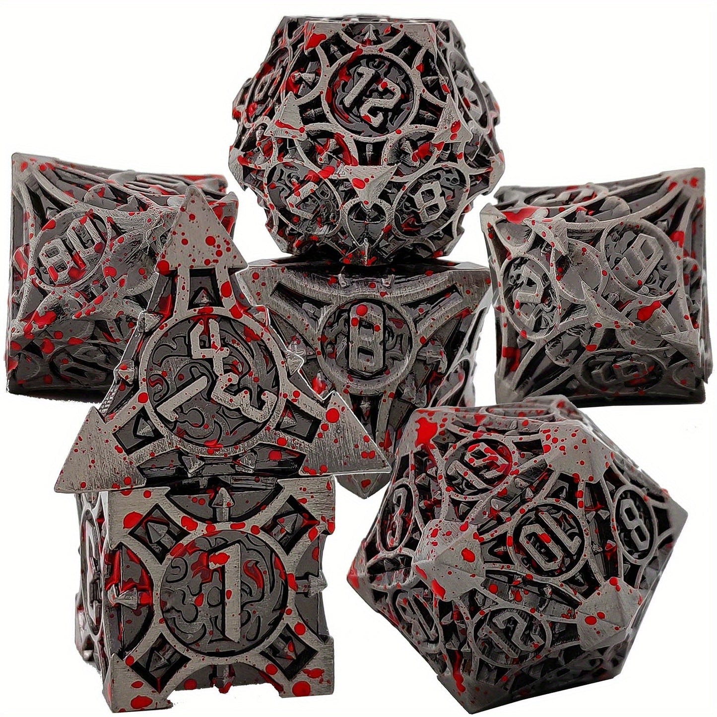 Ultimate RPG Experience: 7-Piece Stylish Metal Dice Set - Precision & Durability for Tabletop Games | Perfect Gamer Gift