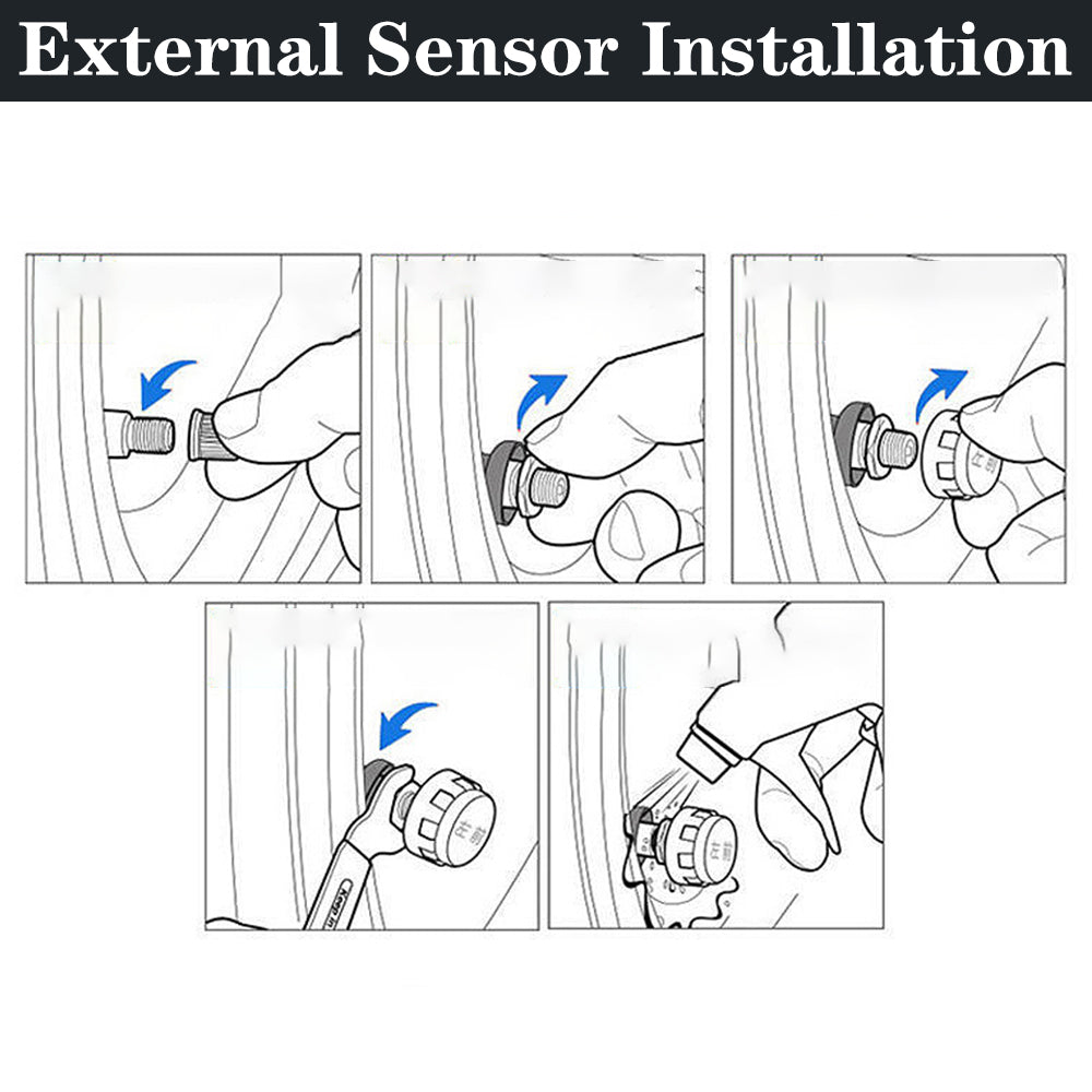 Sistema de monitoreo de presión de neumáticos con pantalla Digital de seguridad para coche, sistema de alarma de presión de neumáticos inalámbrico TPMS con energía Solar
