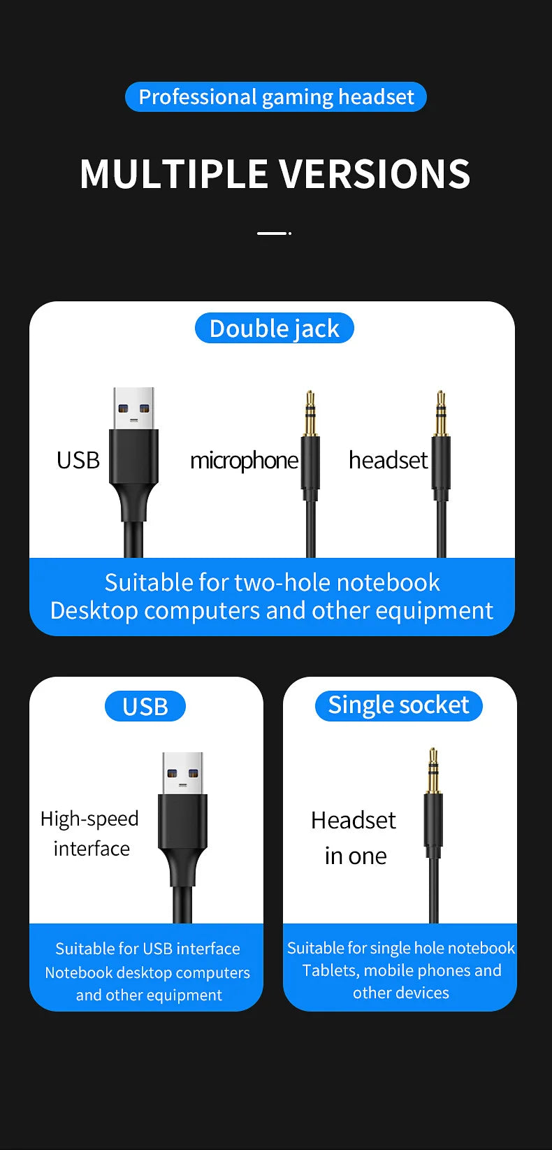G58 G60 auriculares para juegos 7,1 estéreo SVirtual envolvente bajo auriculares con micrófono luz LED para ordenador PC Gamer plegable