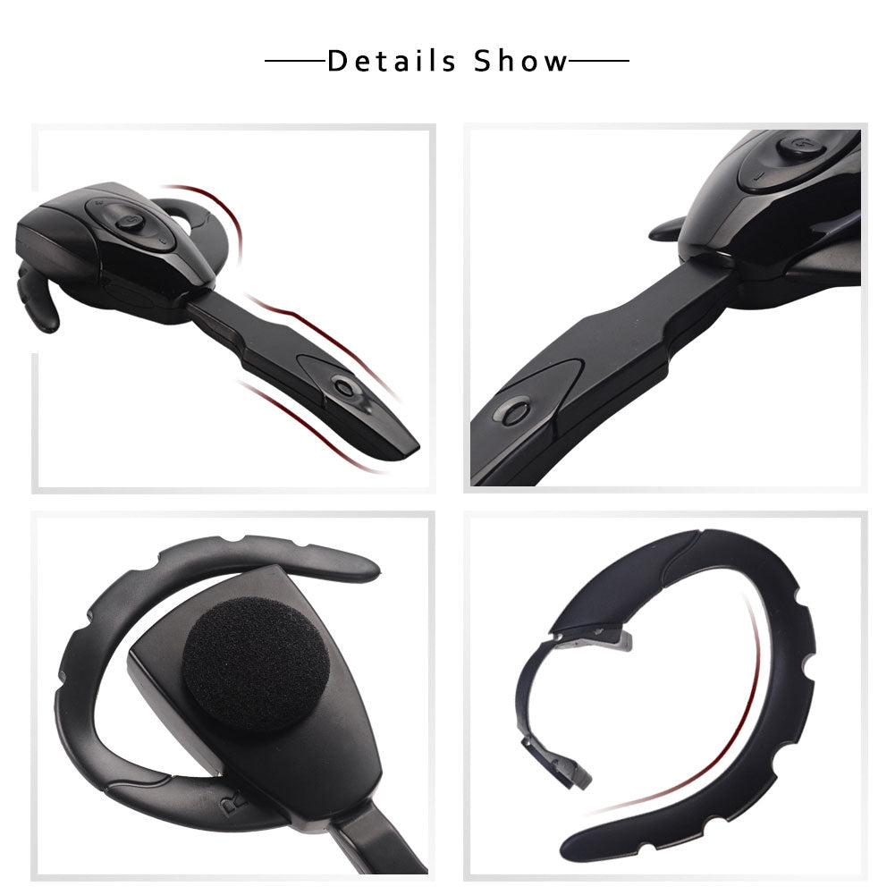 Auriculares inalámbricos para negocios, cascos compatibles con Bluetooth, micrófono, recargable, modo de reposo, conducción de coche, deporte, manos libres