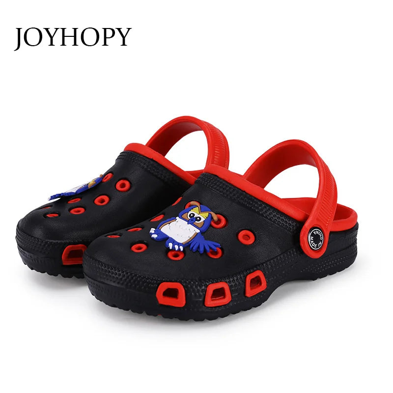EUR24-35 zuecos de mulas para niños, zapatos bonitos de dibujos animados para jardín de verano para niñas y niños, zapatos de playa con agujeros de Color caramelo, sandalias para bebés