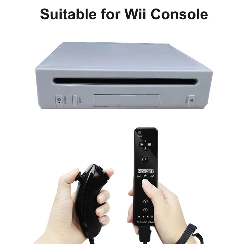 Controlador para mando a distancia Wii, Control de movimiento más incorporado para consola Wii/Wii U, inalámbrico, 1 Uds./2 uds.