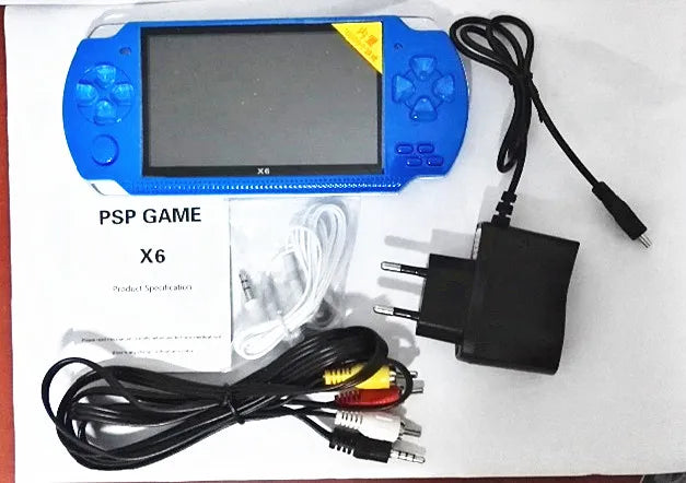 Consola de juegos portátil X6, pantalla de 4,3 pulgadas, reproductor mp4, reproductor MP5, 8GB reales, soporte para juegos psp, cámara, vídeo, e-book
