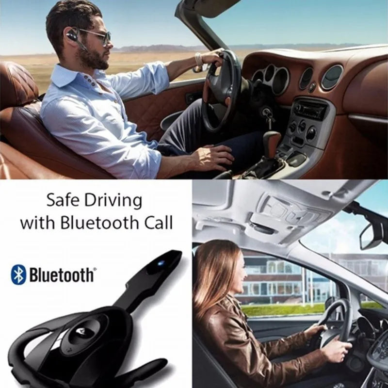 Auriculares inalámbricos para negocios, cascos compatibles con Bluetooth, micrófono, recargable, modo de reposo, conducción de coche, deporte, manos libres