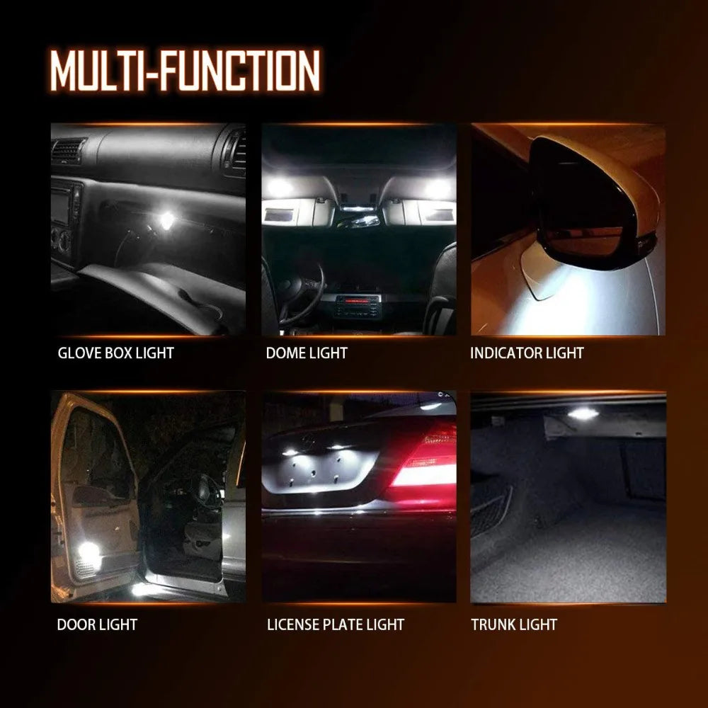 Zdatt-luces Led superbrillantes para aparcamiento de coche, lámpara de lectura, T10, W5W, Canbus, W5W, 168, 194, 10 unidades