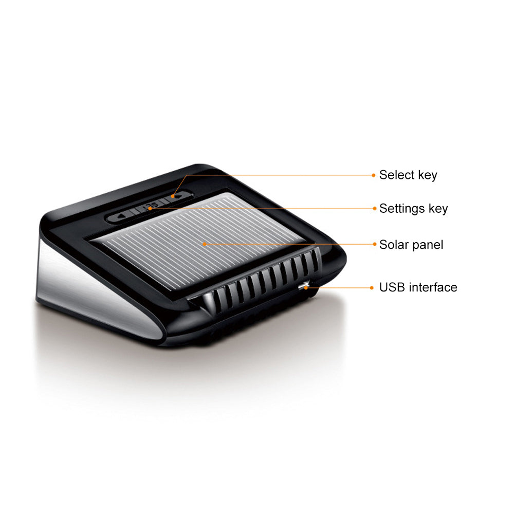 Sistema de monitoreo de presión de neumáticos con pantalla Digital de seguridad para coche, sistema de alarma de presión de neumáticos inalámbrico TPMS con energía Solar