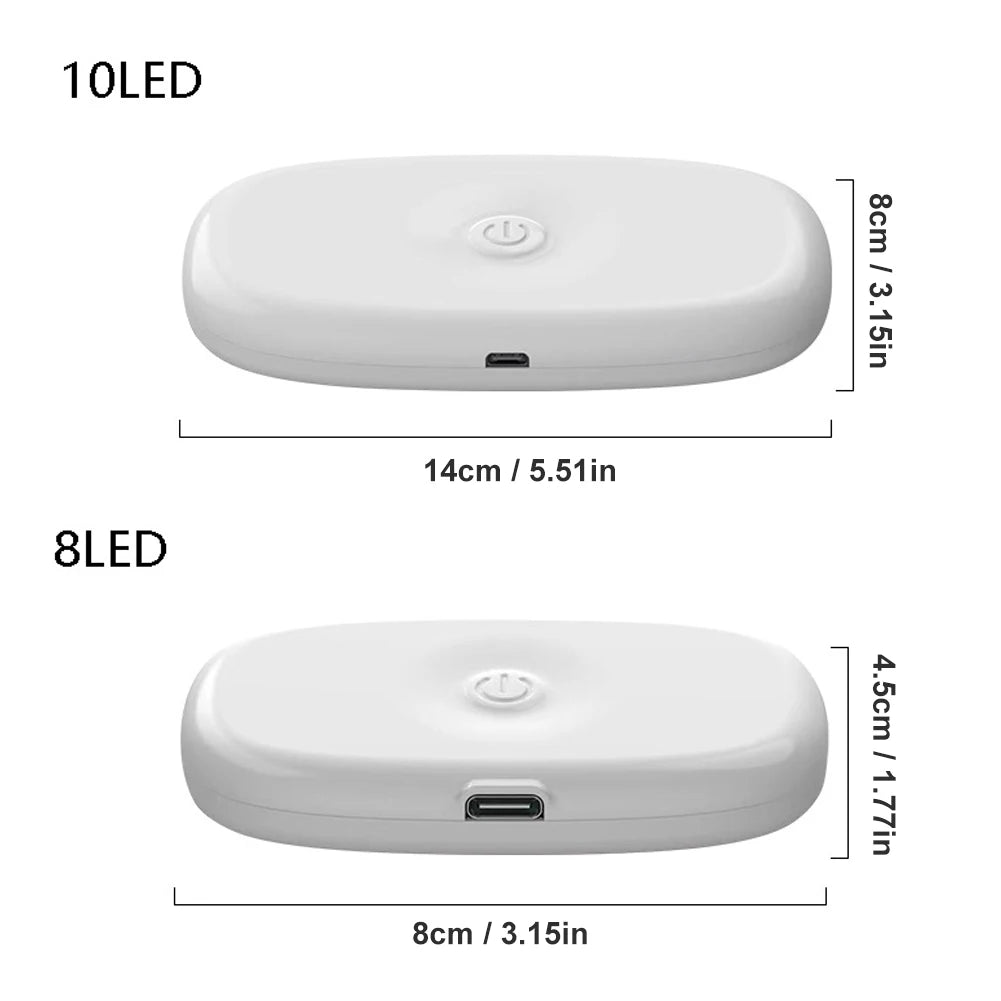 Luz de lectura de coche recargable, luz LED Interior USB, montaje magnético, luz de techo inalámbrica, accesorios que cambian de Color para coche RV