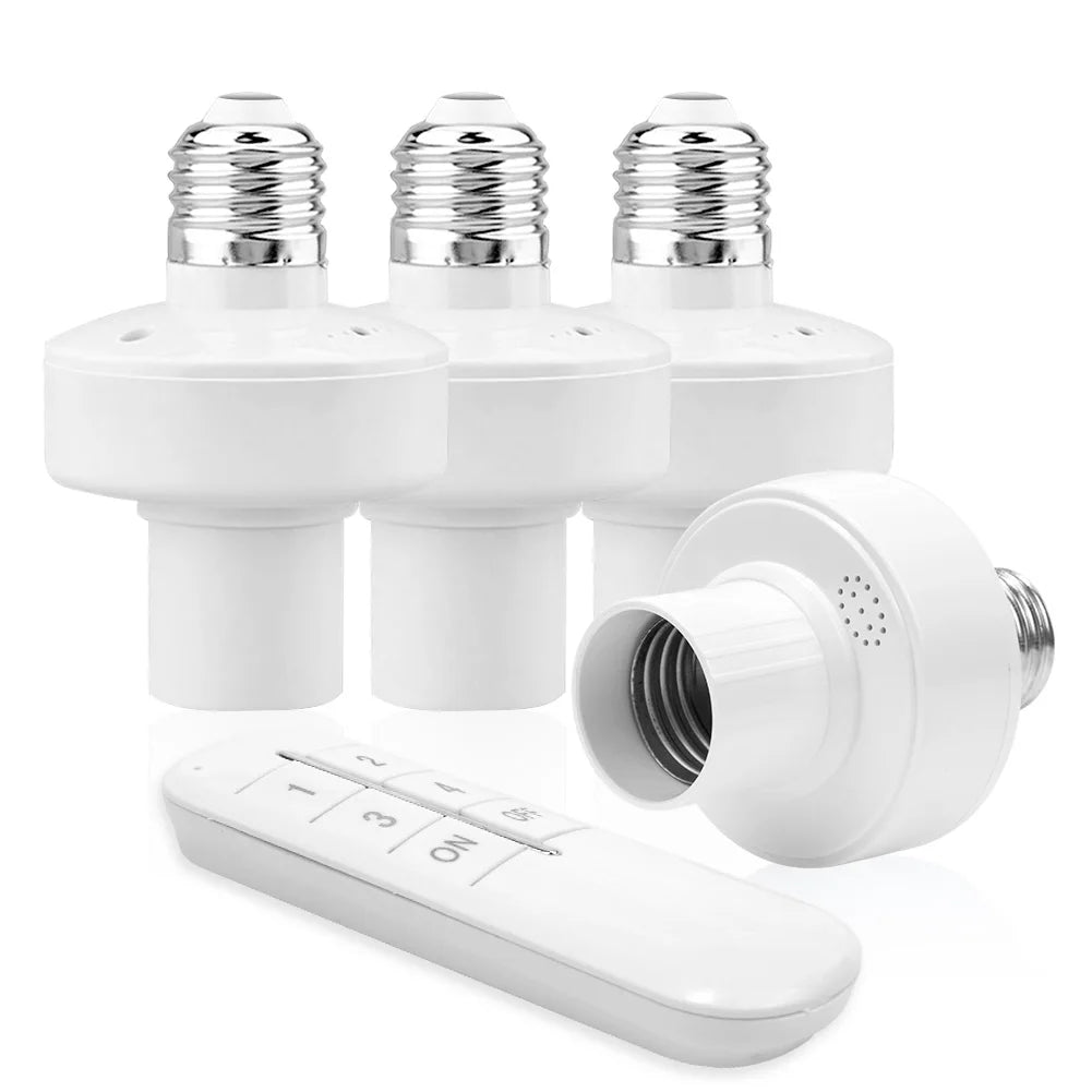 Control remoto inalámbrico E27 portalámparas portalámparas 20M de alcance para bombillas LED portalámparas Kit de interruptor de luz inalámbrico AC180-250V