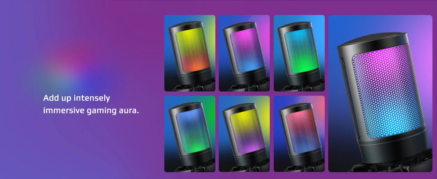 FIFINE Micrófono de condensador USB para juegos, para PC PS4 PS5 MAC con soporte de choque y filtro pop y control de ganancia para podcasts, Ampligame A6V