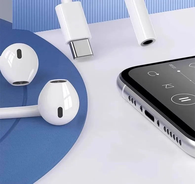 Adaptador USB tipo C a 3,5 Jack para auriculares USB-C 3,5 convertidor de Cable de Audio de 5mm para IPhone 15 15 Pro MAX Samsung Galaxy Huawei Xiaomi