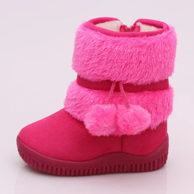 Botas de nieve para niñas, botas cómodas y gruesas y cálidas para niños, botas gruesas de otoño para niños, zapatos de princesa 2023