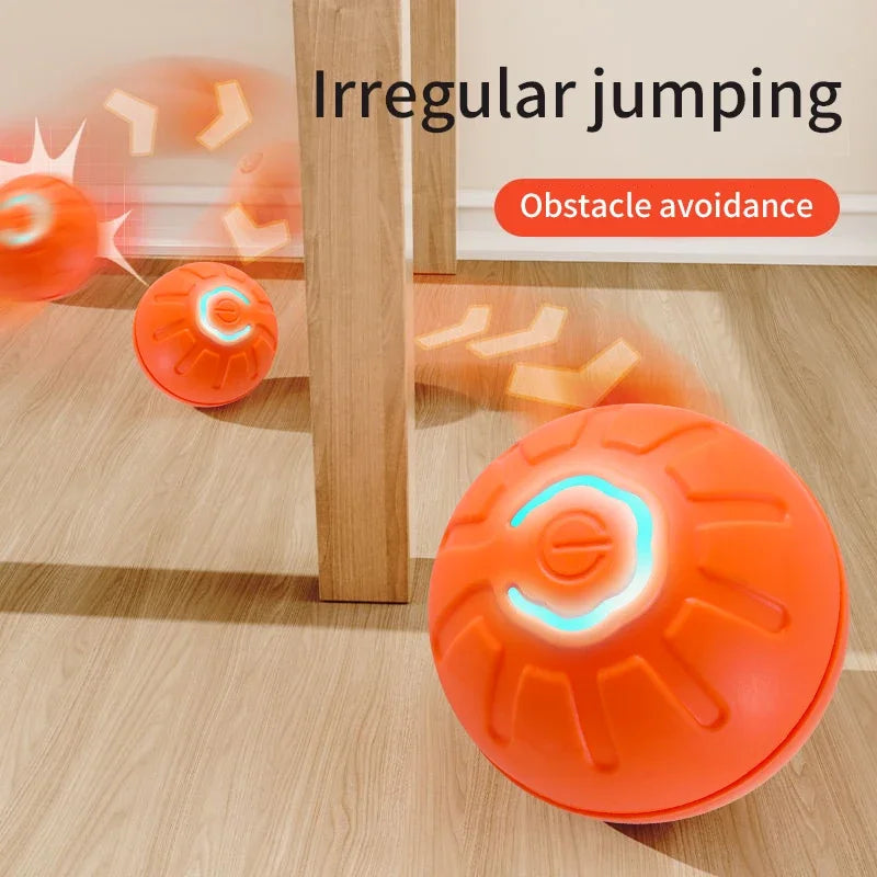Pelota de juguete inteligente para perros, juguete interactivo electrónico para mascotas, pelota móvil USB, rebote en movimiento automático para cachorros, regalo de cumpleaños, producto para gatos