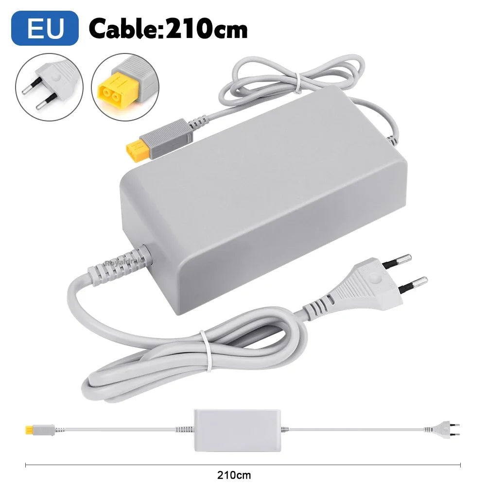 Nuevo para Nintendo Wii U WiiU juego Consol adaptador 100-240V 15V 5A fuente de alimentación de pared para el hogar adaptador de cargador de CA enchufe UE EE. UU. de alta calidad