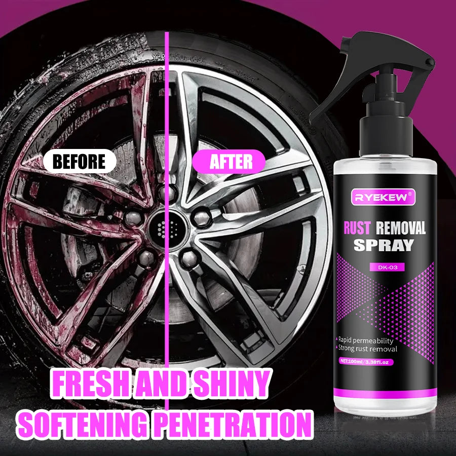Limpiador de llantas para ruedas de coche, eliminador de óxido multiusos, protección de pintura de freno, polvo de Metal, removedor de polvo de hierro, cuidado del coche, Spray cromado